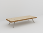 Table basse, multiplis de bouleau, CP de bouleau, table biseautée, table basse design