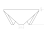 Table basse en multiplis de bouleau,table en triangle en CP de bouleau, table basse en triangle equilatéral