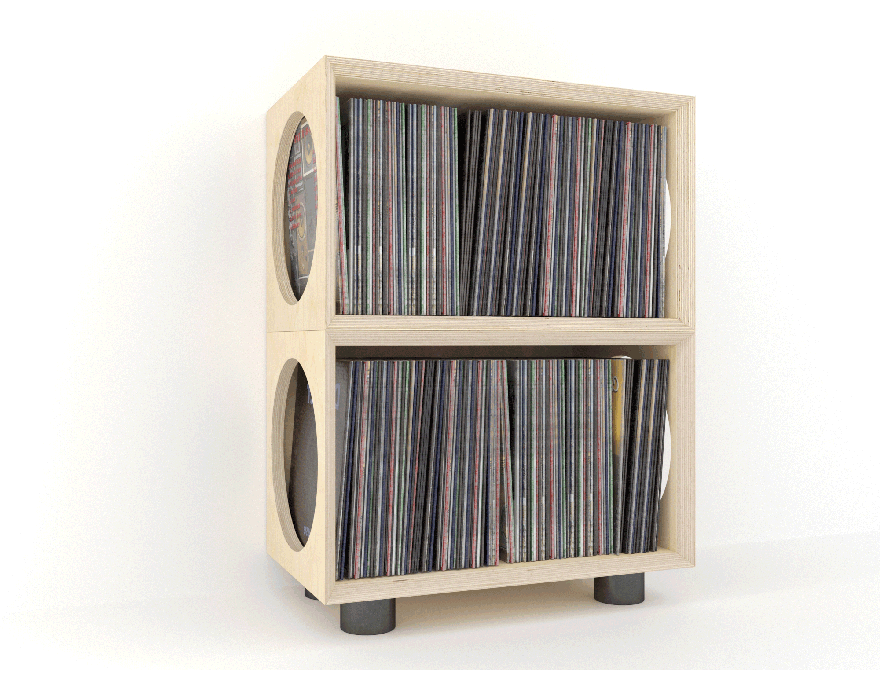 Meuble de rangement modulable pour disques vinyles