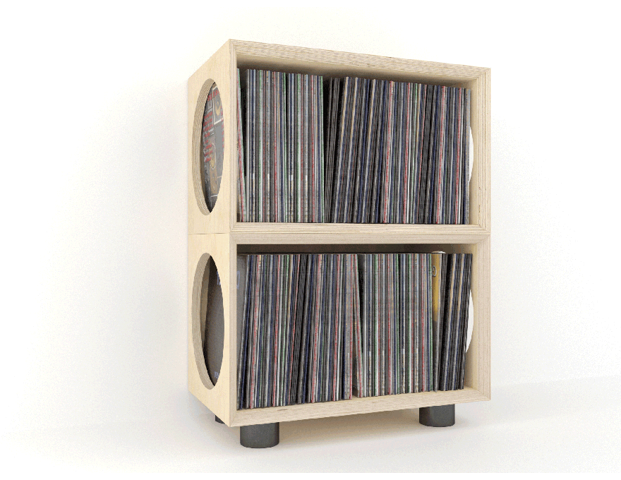 Meuble de rangement pour vinyles sur mesure - Arnaud Deverre